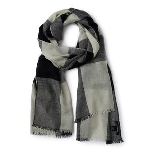 CLUB MONACO CASHMERE PLAID SCARF